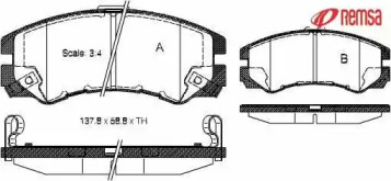 Комплект тормозных колодок METZGER 0425.22