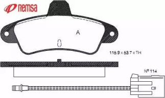 Комплект тормозных колодок METZGER 0433.02