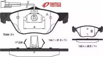 Комплект тормозных колодок METZGER 0589.32