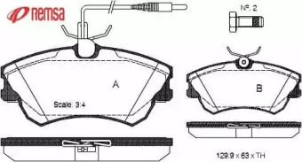 Комплект тормозных колодок METZGER 0638.02