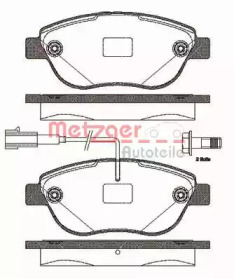 Комплект тормозных колодок METZGER 0859.12