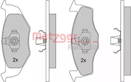 Комплект тормозных колодок METZGER 1170023