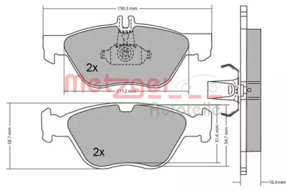 Комплект тормозных колодок METZGER 1170065