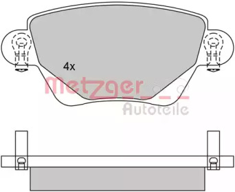 Комплект тормозных колодок METZGER 1170096