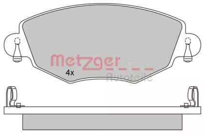 Комплект тормозных колодок METZGER 1170107