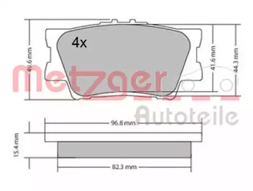 Комплект тормозных колодок METZGER 1170313