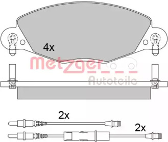 Комплект тормозных колодок METZGER 1170437