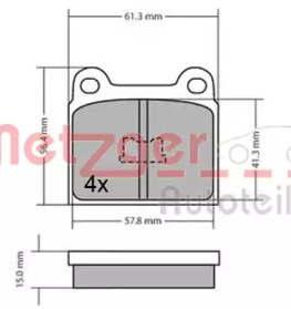 Комплект тормозных колодок METZGER 1170472