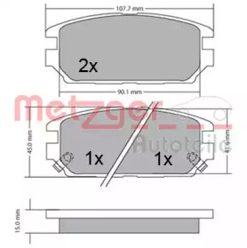 Комплект тормозных колодок METZGER 1170475