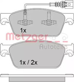 Комплект тормозных колодок METZGER 1170484