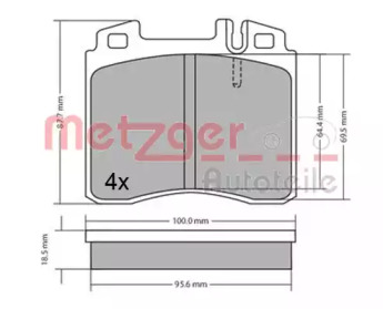 Комплект тормозных колодок METZGER 1170530