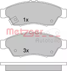 Комплект тормозных колодок METZGER 1170584