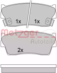 Комплект тормозных колодок METZGER 1170601