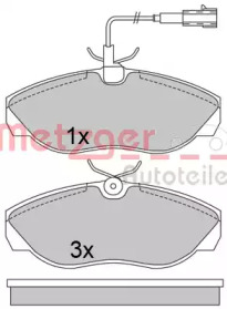 Комплект тормозных колодок METZGER 1170665