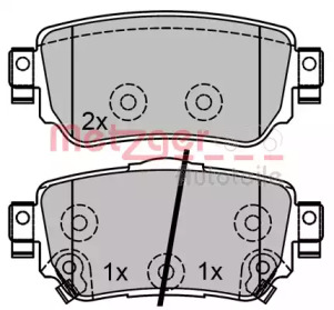 Комплект тормозных колодок METZGER 1170802