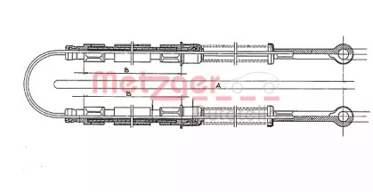 Трос METZGER 12.103E