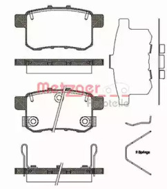 Комплект тормозных колодок METZGER 1332.12