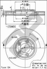 Тормозной диск METZGER 24762 V