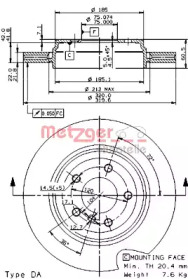 Тормозной диск METZGER 24936 V