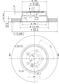 Тормозной диск METZGER 25121 V