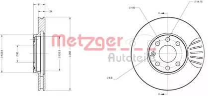 Тормозной диск METZGER 6110031