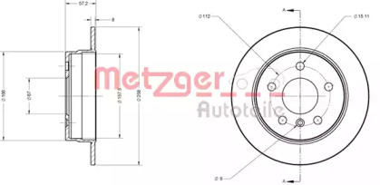 Тормозной диск METZGER 6110041