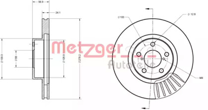 Тормозной диск METZGER 6110082