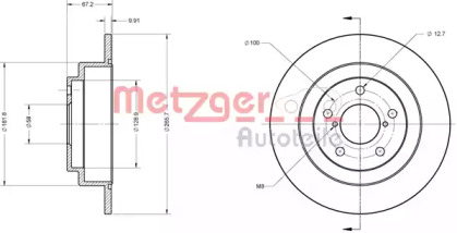 Тормозной диск METZGER 6110110