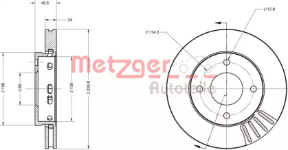 Тормозной диск METZGER 6110111