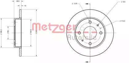 Тормозной диск METZGER 6110123