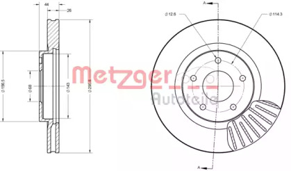 Тормозной диск METZGER 6110177