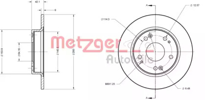 Тормозной диск METZGER 6110199