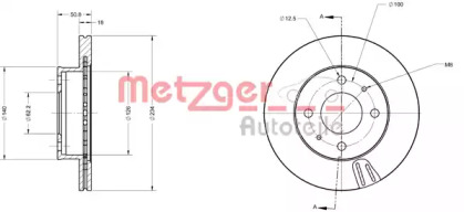 Тормозной диск METZGER 6110237