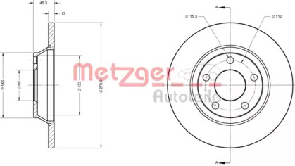 Тормозной диск METZGER 6110242