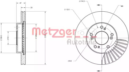 Тормозной диск METZGER 6110249