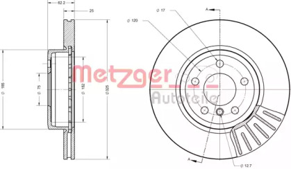 Тормозной диск METZGER 6110319