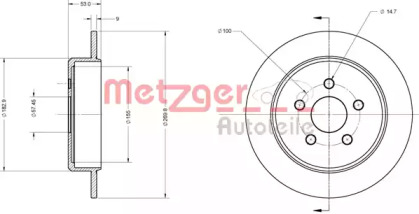 Тормозной диск METZGER 6110333