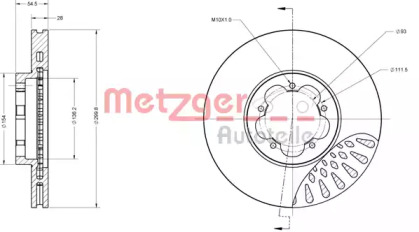 Тормозной диск METZGER 6110342