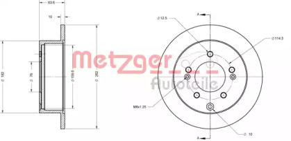 Тормозной диск METZGER 6110396