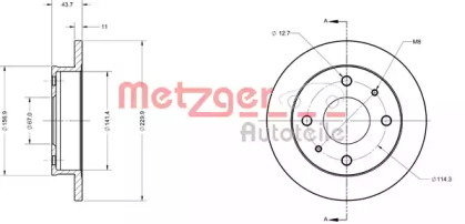 Тормозной диск METZGER 6110429