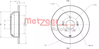 Тормозной диск METZGER 6110460