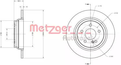 Тормозной диск METZGER 6110489