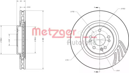 Тормозной диск METZGER 6110530