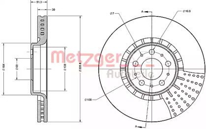 Тормозной диск METZGER 6110559