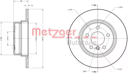 Тормозной диск METZGER 6110606