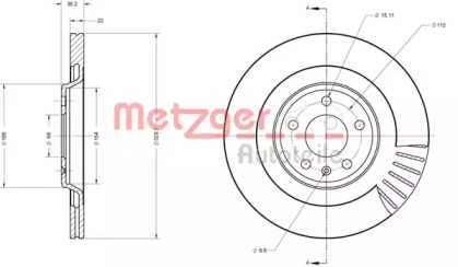 Тормозной диск METZGER 6110616