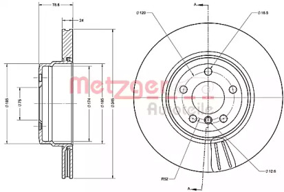 Тормозной диск METZGER 6110632