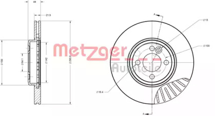 Тормозной диск METZGER 6110634