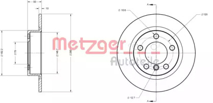 Тормозной диск METZGER 6110645