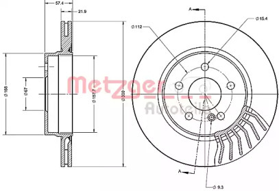 Тормозной диск METZGER 6110656